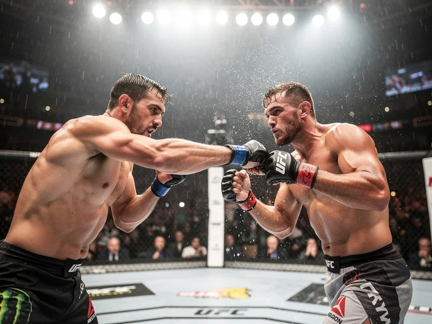 UFC heavyweight champion Tom Aspinall at UFC Contract News press event with Matchroom Talent Agency 