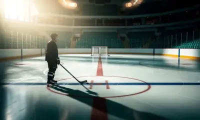Colorado Avalanche players warming up on ice before a road game against the Pittsburgh Penguins