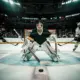 Igor Shesterkin in net for the New York Rangers preparing for the 2026 Stanley Cup Qualifier against