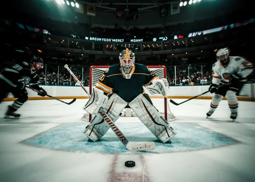 Igor Shesterkin in net for the New York Rangers preparing for the 2026 Stanley Cup Qualifier against