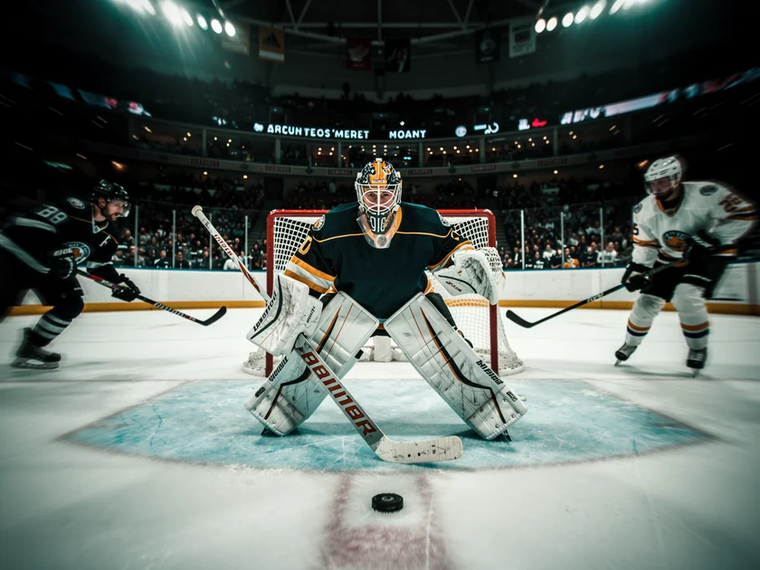 Igor Shesterkin in net for the New York Rangers preparing for the 2026 Stanley Cup Qualifier against