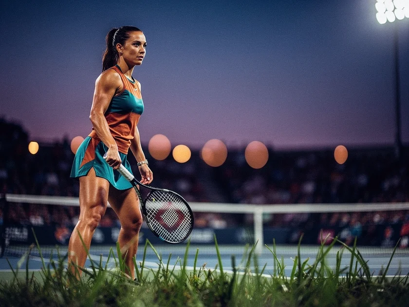 Jasmine Paolini competing on clay court during the 2026 European tennis season