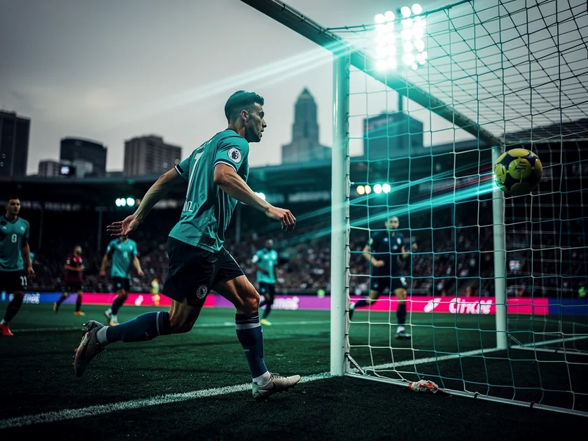 Jack Hughes celebrating a hat trick goal for the New Jersey Devils against the Rangers at Prudential