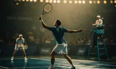 Taylor Fritz competing on hard court at the 2026 Miami Open ATP Masters 1000 event