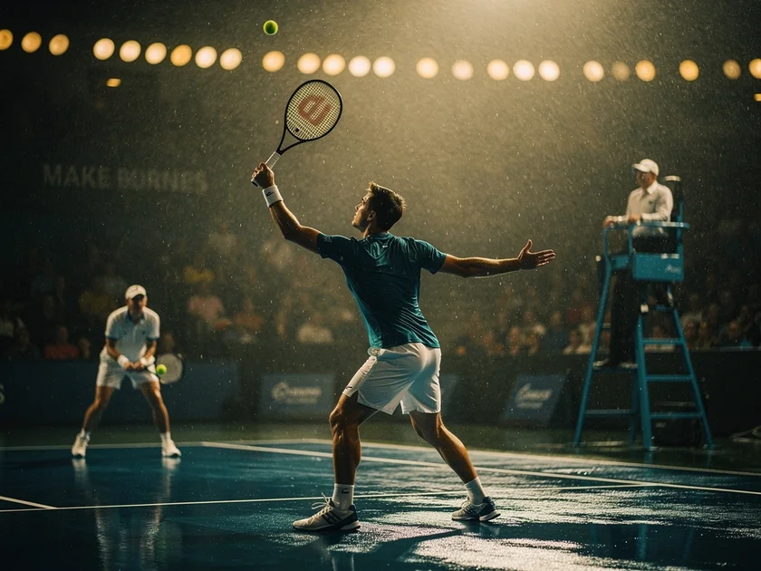 Taylor Fritz competing on hard court at the 2026 Miami Open ATP Masters 1000 event