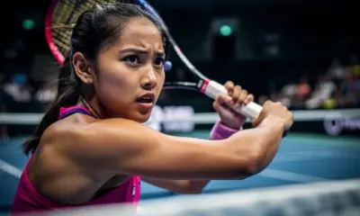 Alex Eala competing on clay court, WTA Tour results today showing her 2026 season progress